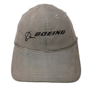 Boeing Slideback Baseball Cap Green One Size Adjustable Embroidered 6 Panel